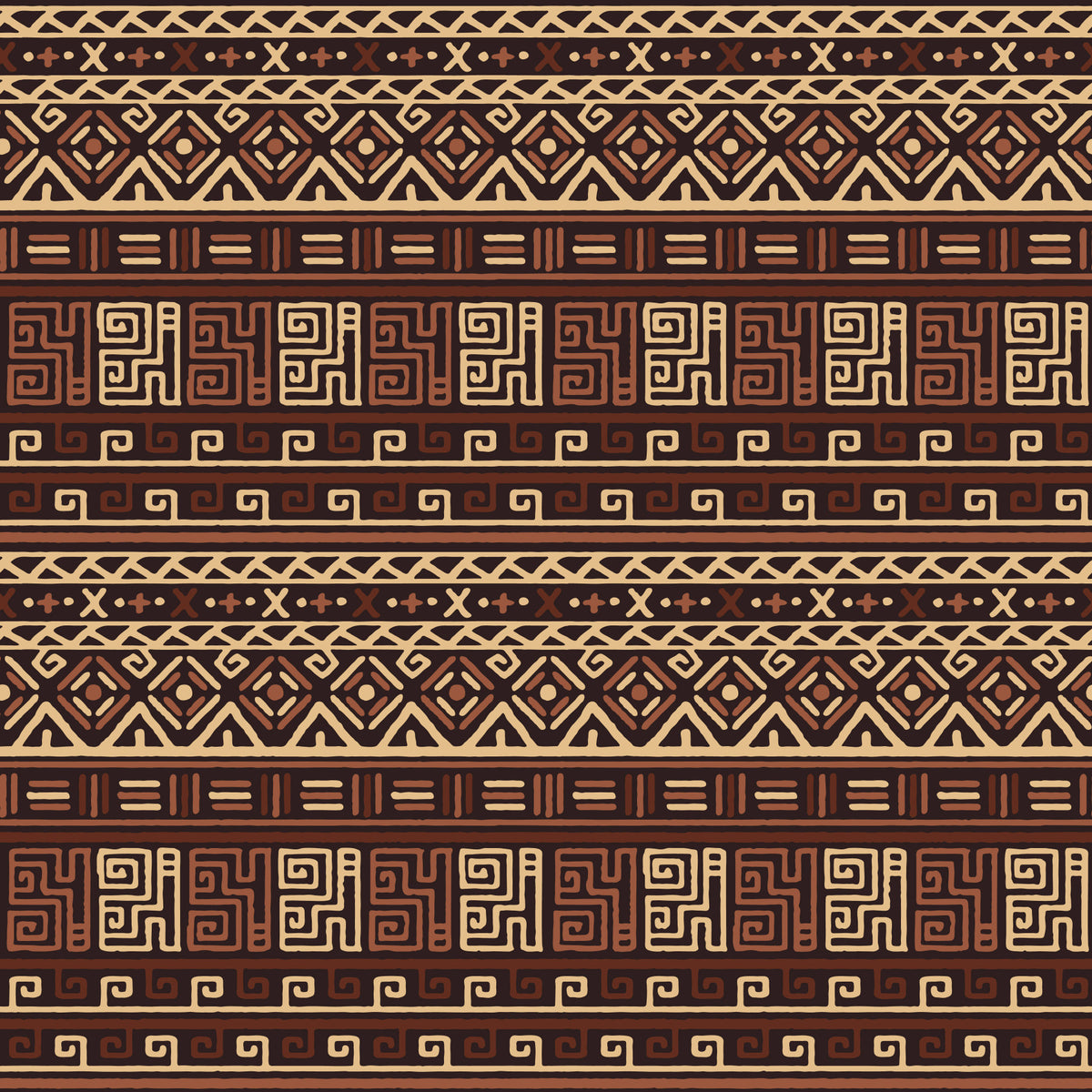 Earth Tone Tribal Stripe Wallpaper⁠