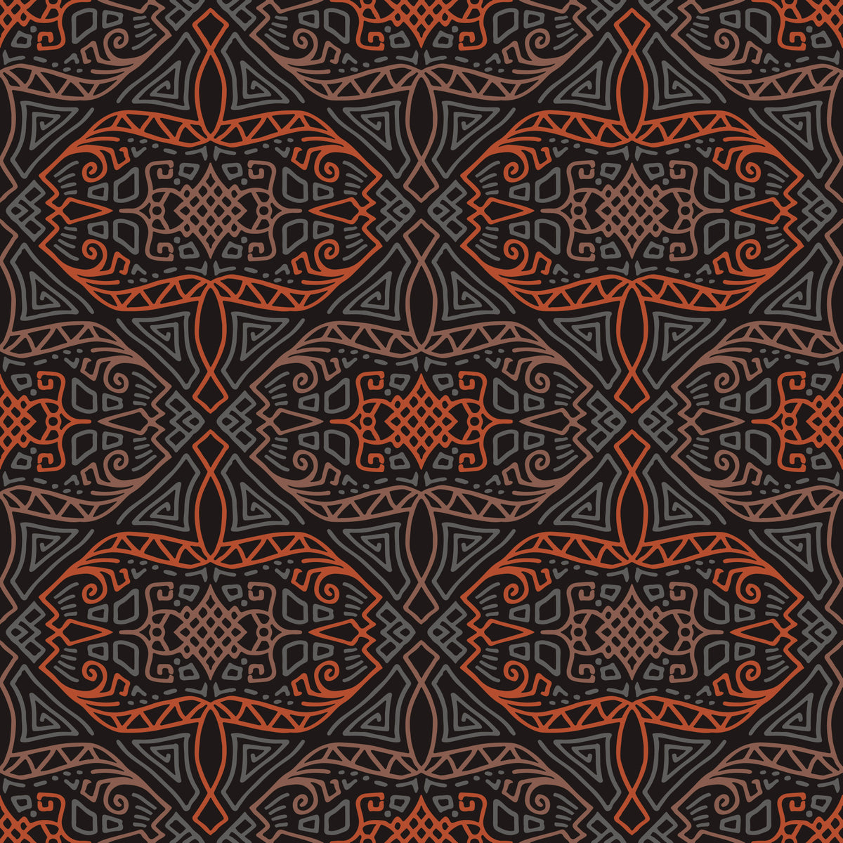 Abstract Charcoal and Terracotta Lines Wallpaper⁠