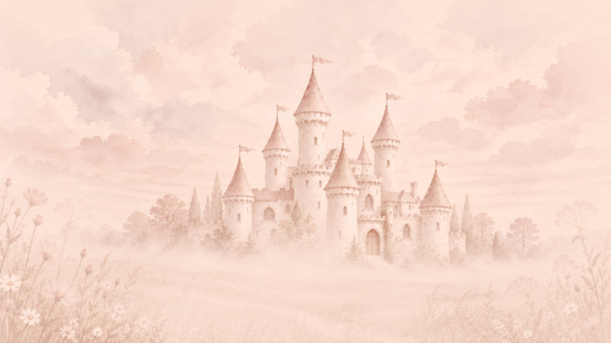 Castle Dreams – Faded Rose Wall Mural Wall Mural