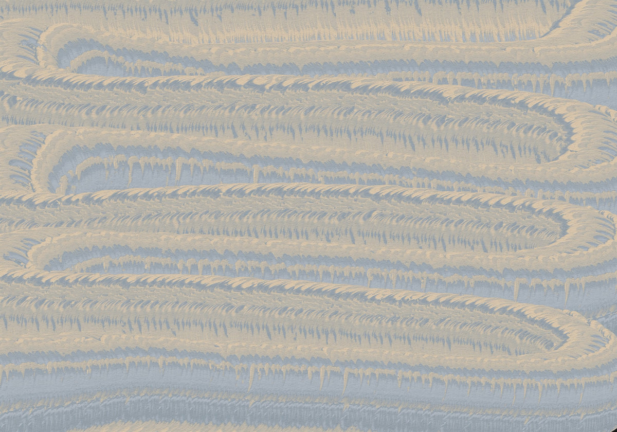 Serene Linear Waves Texture Wall Mural in your room — zoomed