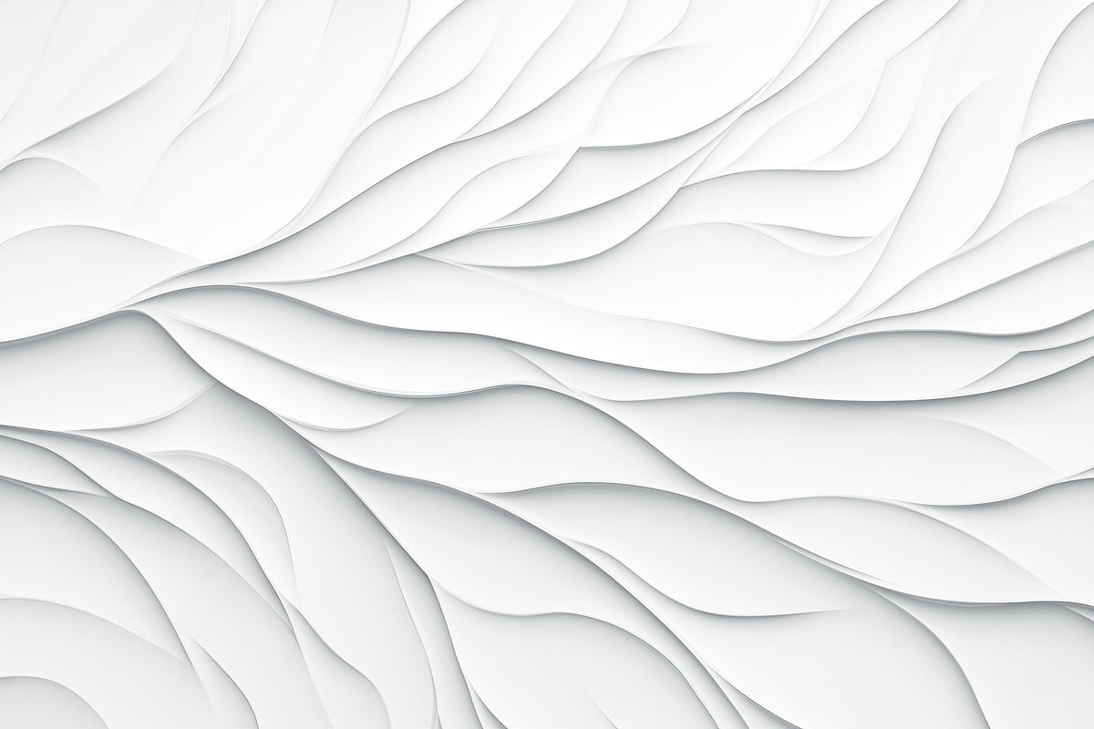 Minimalist Layered Paper Curves Wall Mural in your room — zoomed