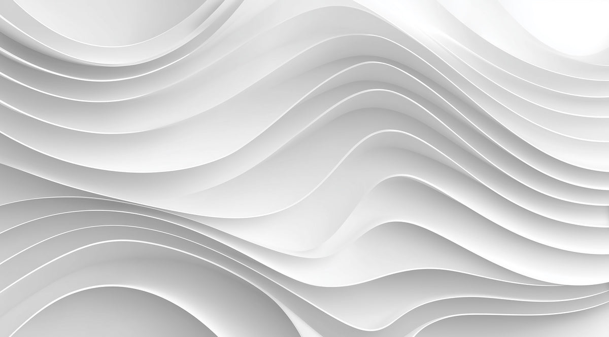 Abstract White Architectural Layers Wall Mural