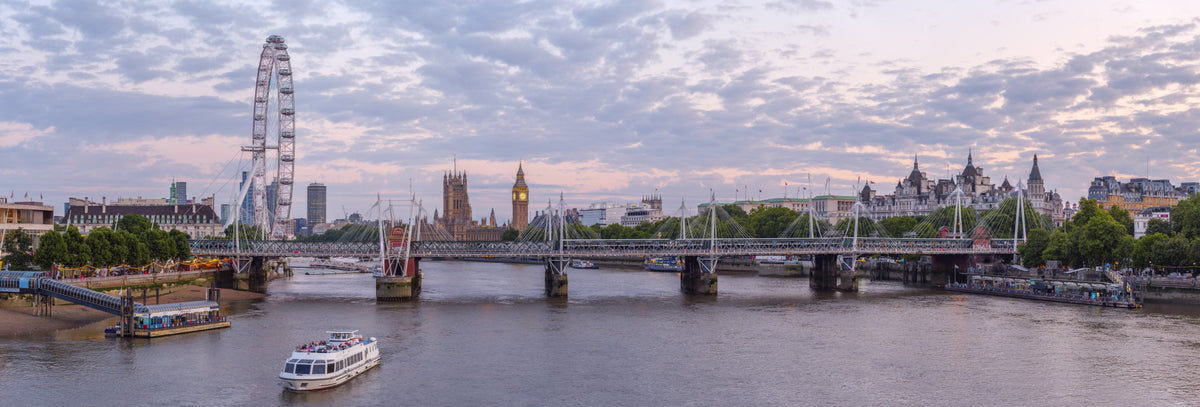 Thames Twilight Architectural Horizon Wall Mural