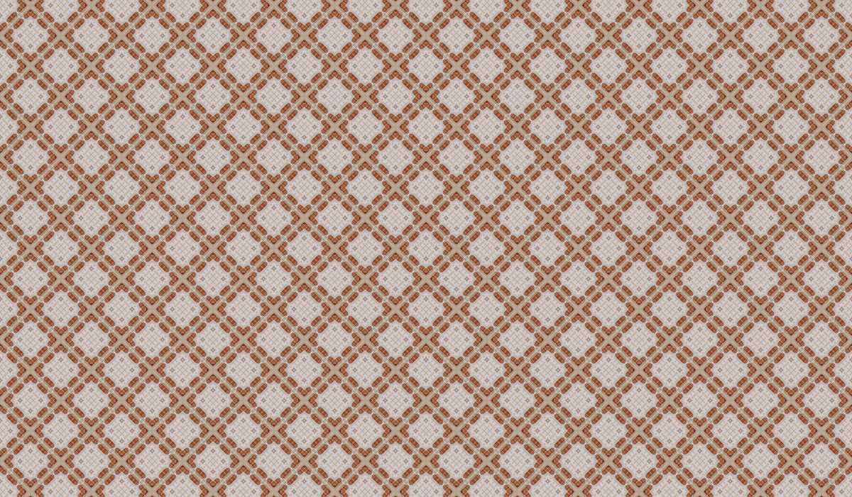 Minimalist Terracotta Geometric Grid Wallpaper⁠