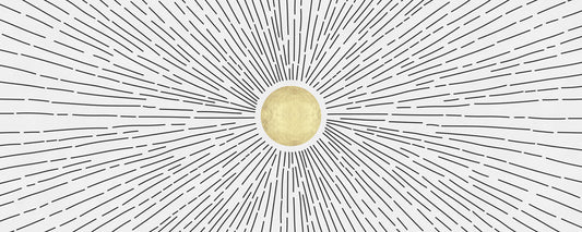 Golden Sunburst Radiance Wall Mural