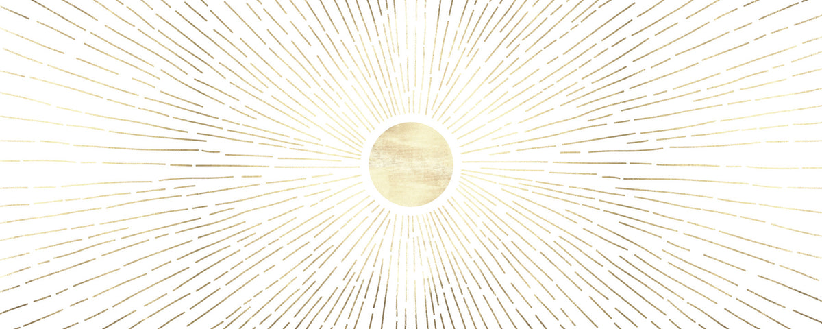 Radiant Golden Burst Wall Mural