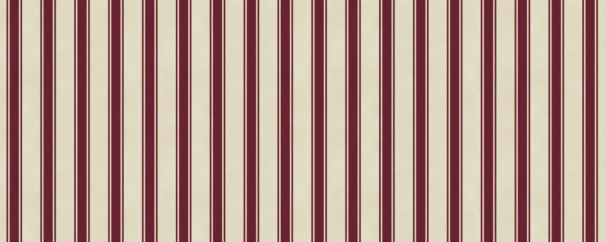 Classic Burgundy and Cream Striped Pattern Wall Mural in your room — zoomed