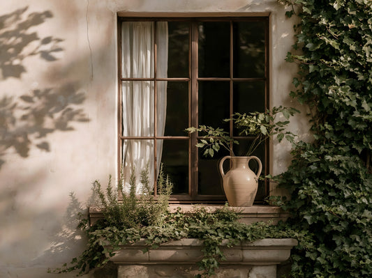 Rustic Ivy Framed Window Wall Mural