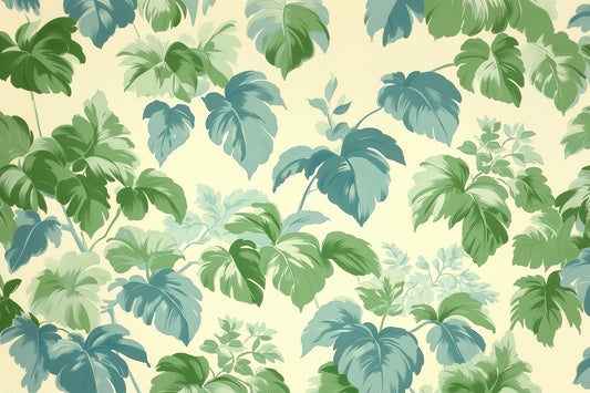 Verdant Jungle Foliage Pattern Wall Mural