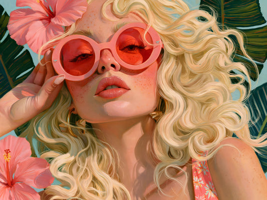 Sun-Drenched Summer Muse Wall Mural