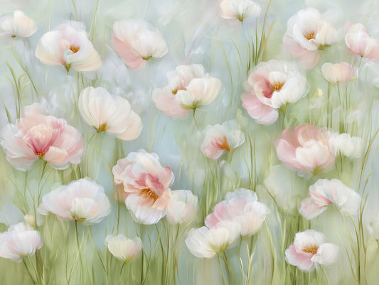 Ethereal Pastel Meadow Wall Mural