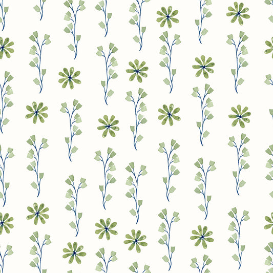 Minimalist Green Sprig Botanical Wallpaper⁠
