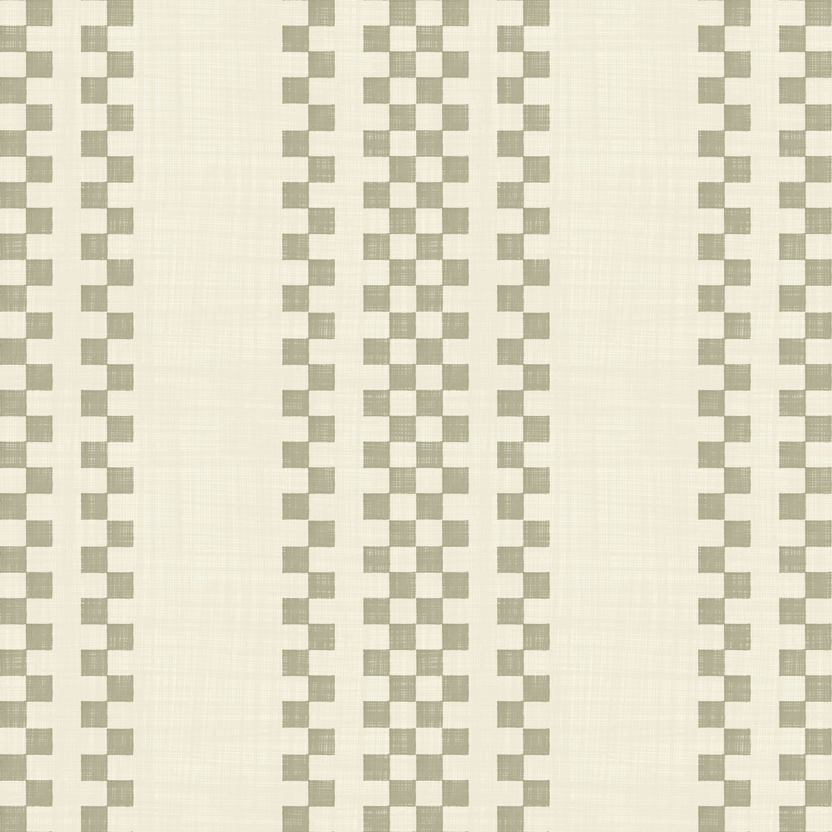 Ticking Checker Stripes - Sage Wallpaper⁠