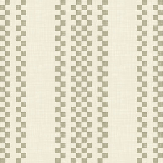 Ticking Checker Stripes - Sage Wallpaper⁠