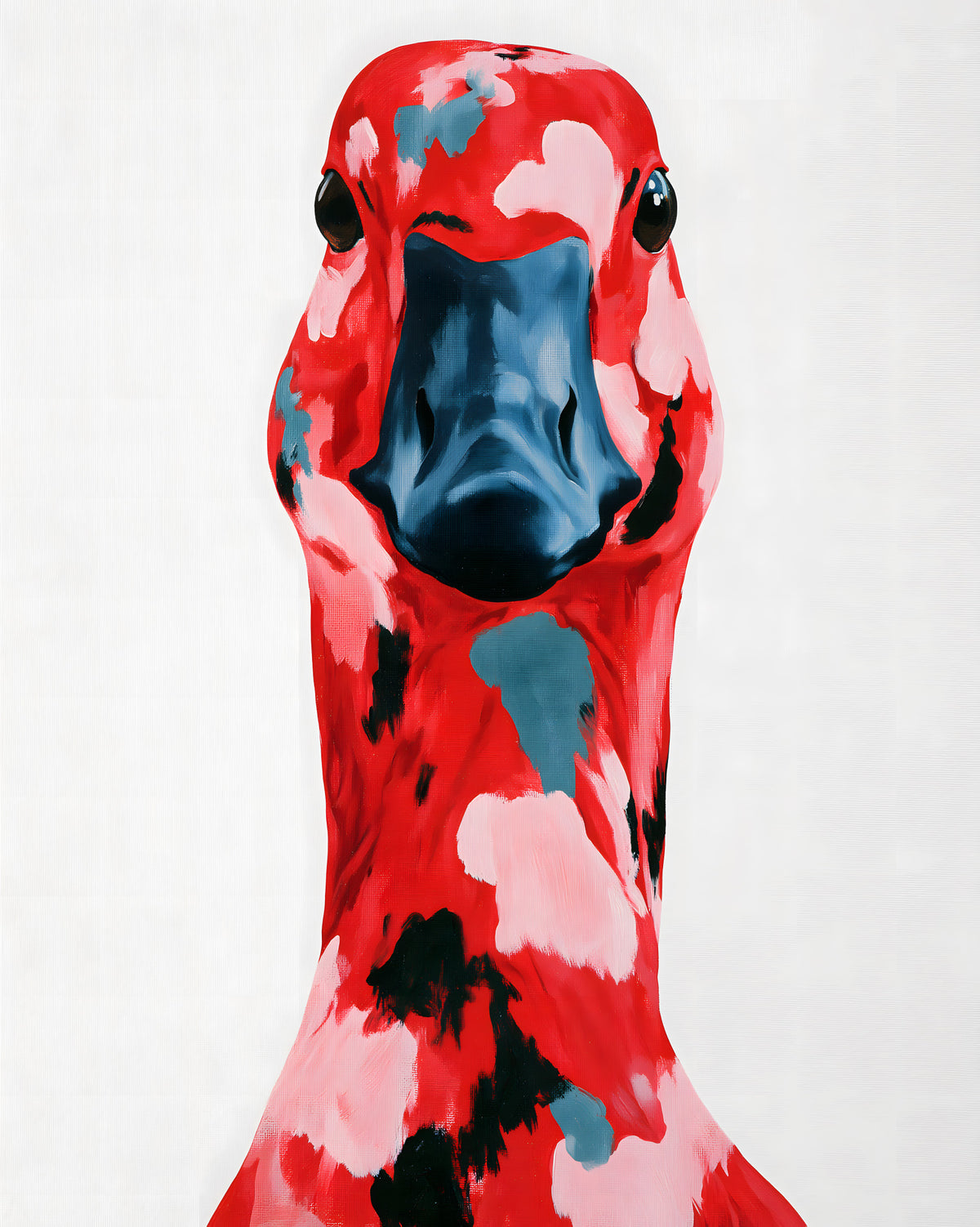 Abstract Painted Goose Portrait Wall Mural in your room — zoomed