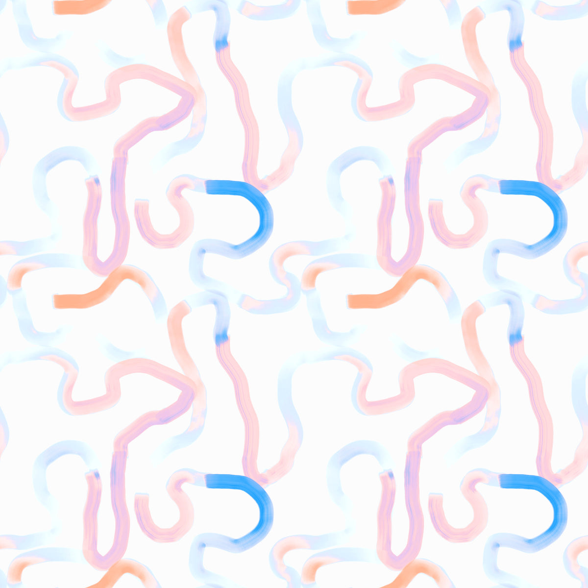 Soft Pastel Ribbon Swirls Wallpaper⁠ in your room — zoomed