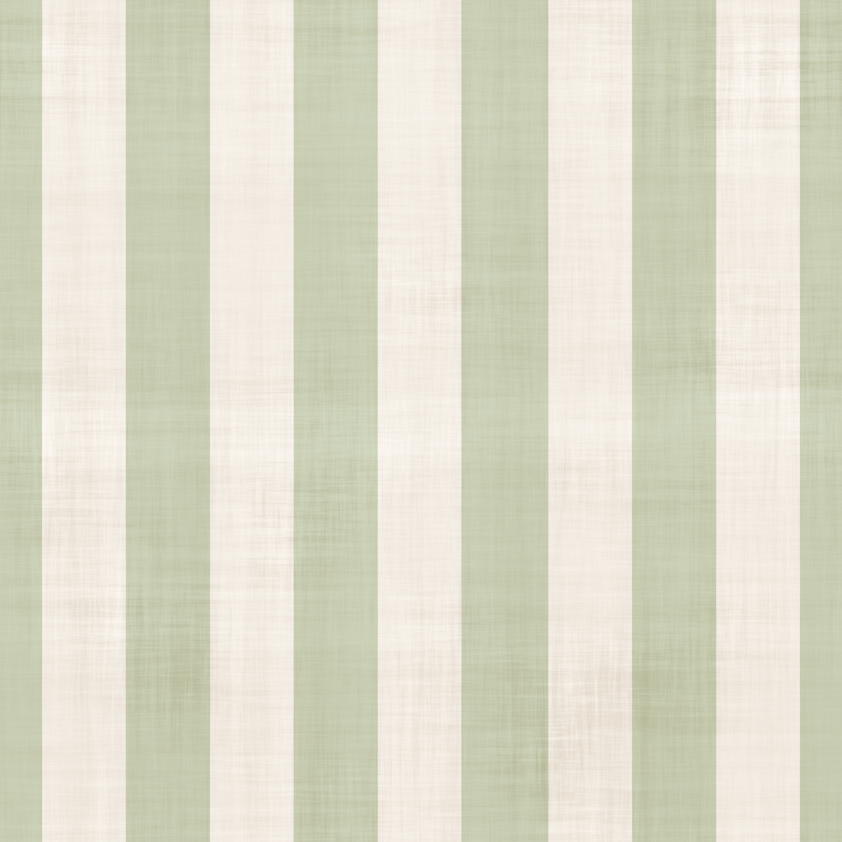 Green and White Stripe Linen Look Texture Wallpaper⁠