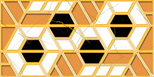 Luxury Gold Geometric Marble Wallpaper Wall Mural