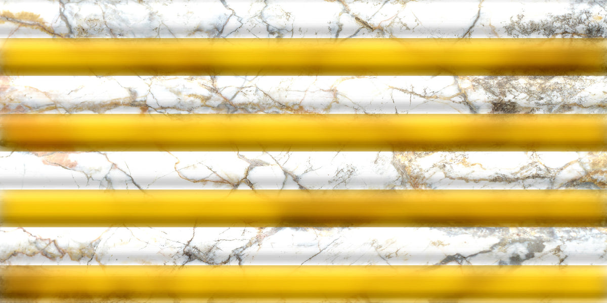Golden Yellow Stripe Marble Wallpaper Wall Mural