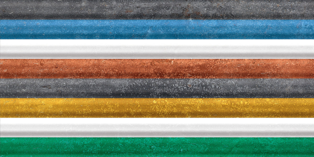 Multicolor Textured Horizontal Stripe Wallpaper Wall Mural in your room — zoomed