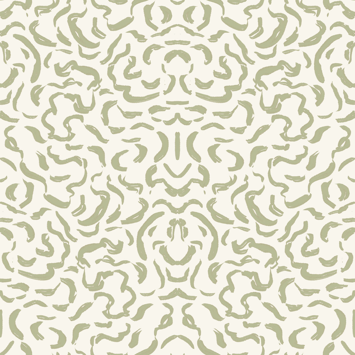 Minimalist Sage Brushstroke Lines Wallpaper⁠ in your room — zoomed