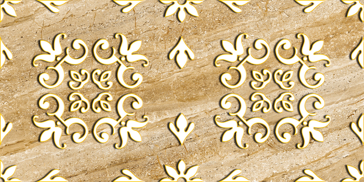 Golden Vines & Leaves Wall Mural Wall Mural