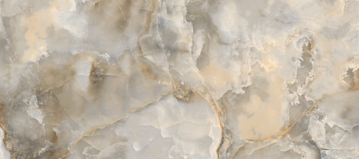 Serene Cream and Taupe Marble Vein Wall Mural