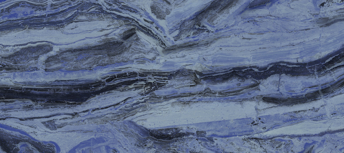 Indigo Veined Marble Slab Wall Mural in your room — zoomed