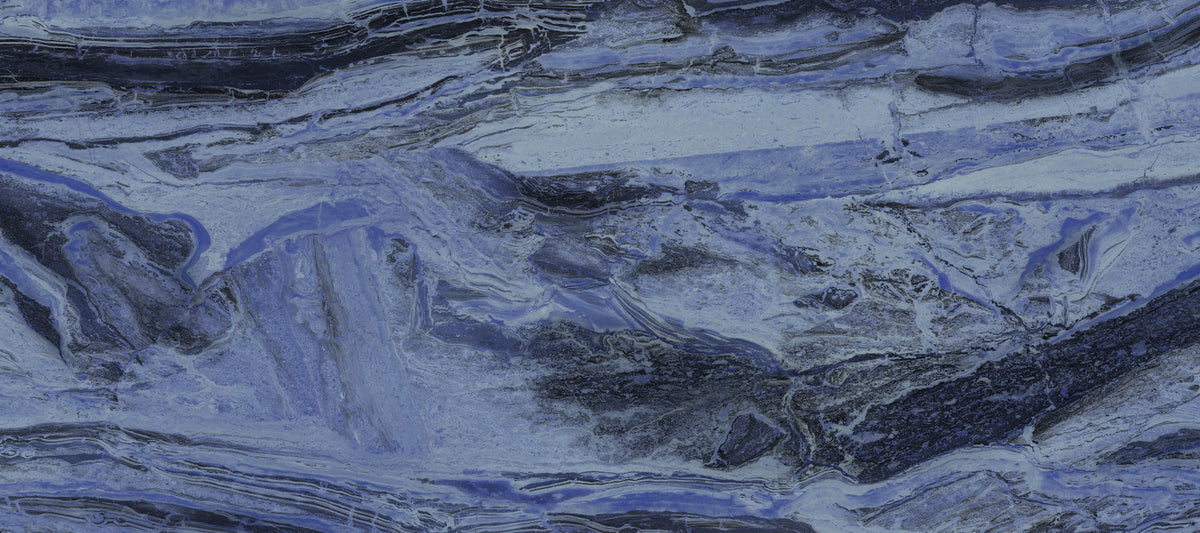 Indigo Veined Slate Wall Mural in your room — zoomed