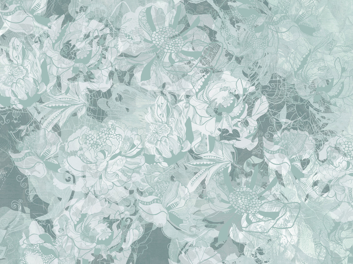 Warm Botanical Floral Wall Mural Wall Mural in your room — zoomed