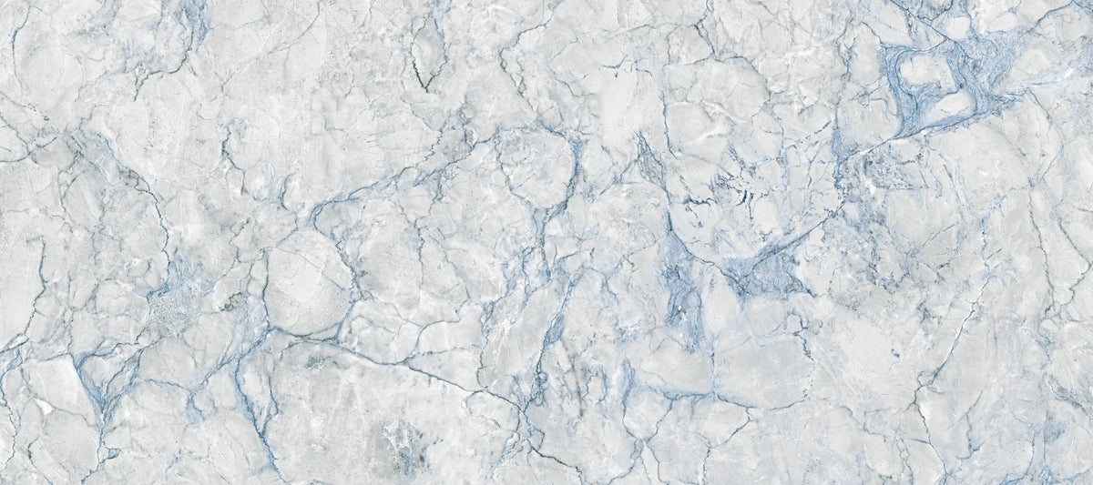 Cool Blue Marble Vein Texture Wall Mural