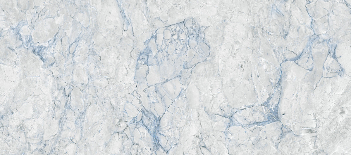 Ethereal Blue and White Marble Slab Wall Mural