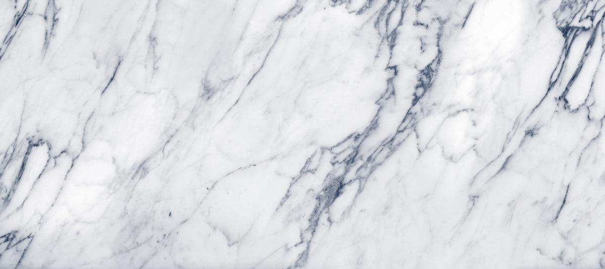 Classic White and Grey Marble Veins Wall Mural in your room — zoomed
