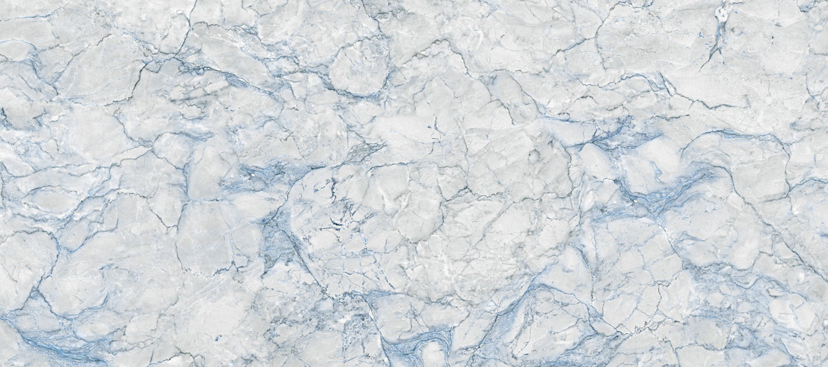 Cool Blue Marble Vein Wall Mural in your room — zoomed