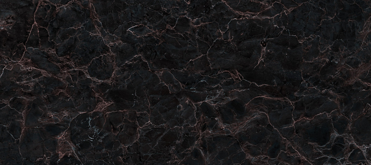Midnight Obsidian Marble Veins Wall Mural