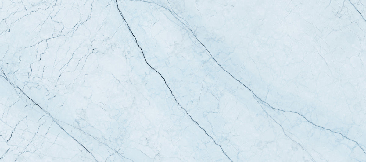 Cool Azure Marble Slab Wall Mural