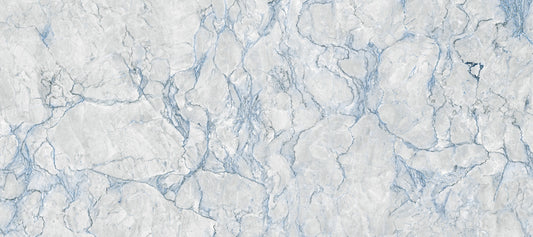 Ethereal Blue Veined Marble Texture Wall Mural