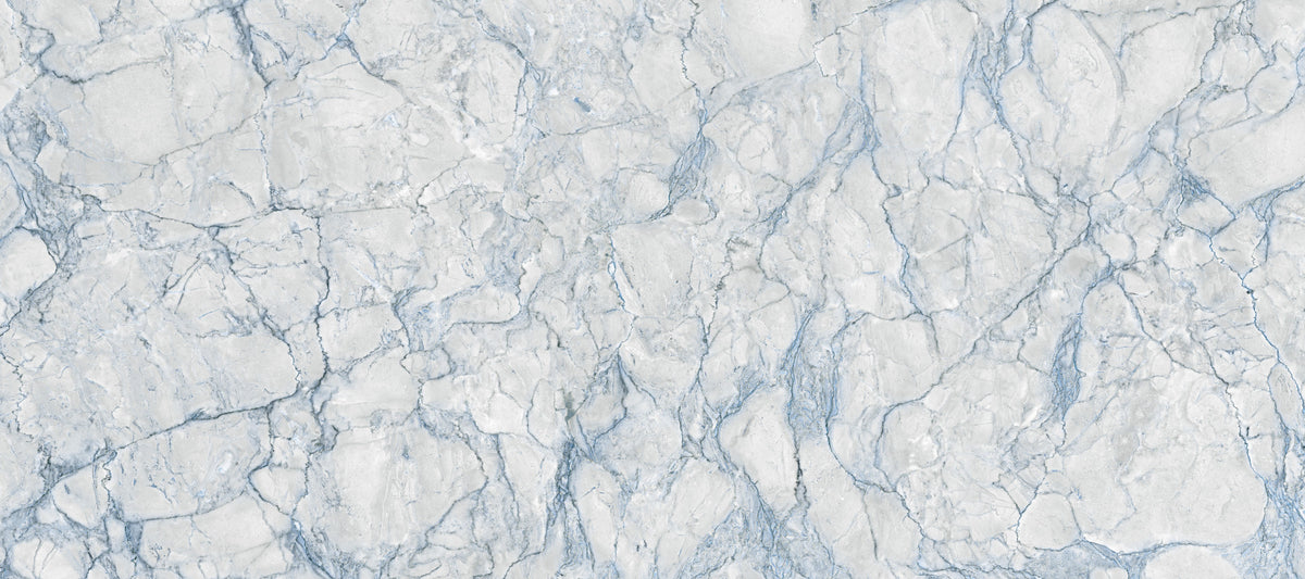 Ethereal Blue Veined Marble Wall Mural
