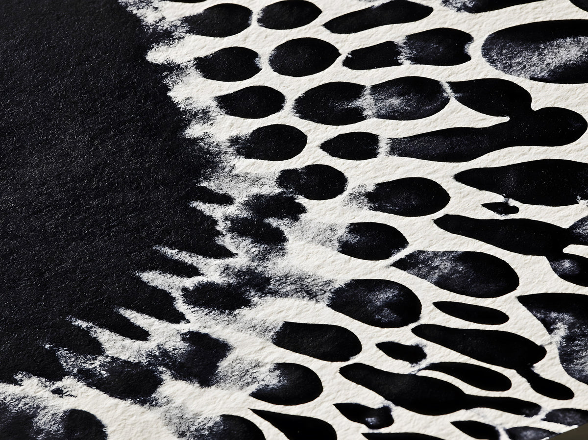 Ink Blot Abstract Wall Mural in your room — zoomed