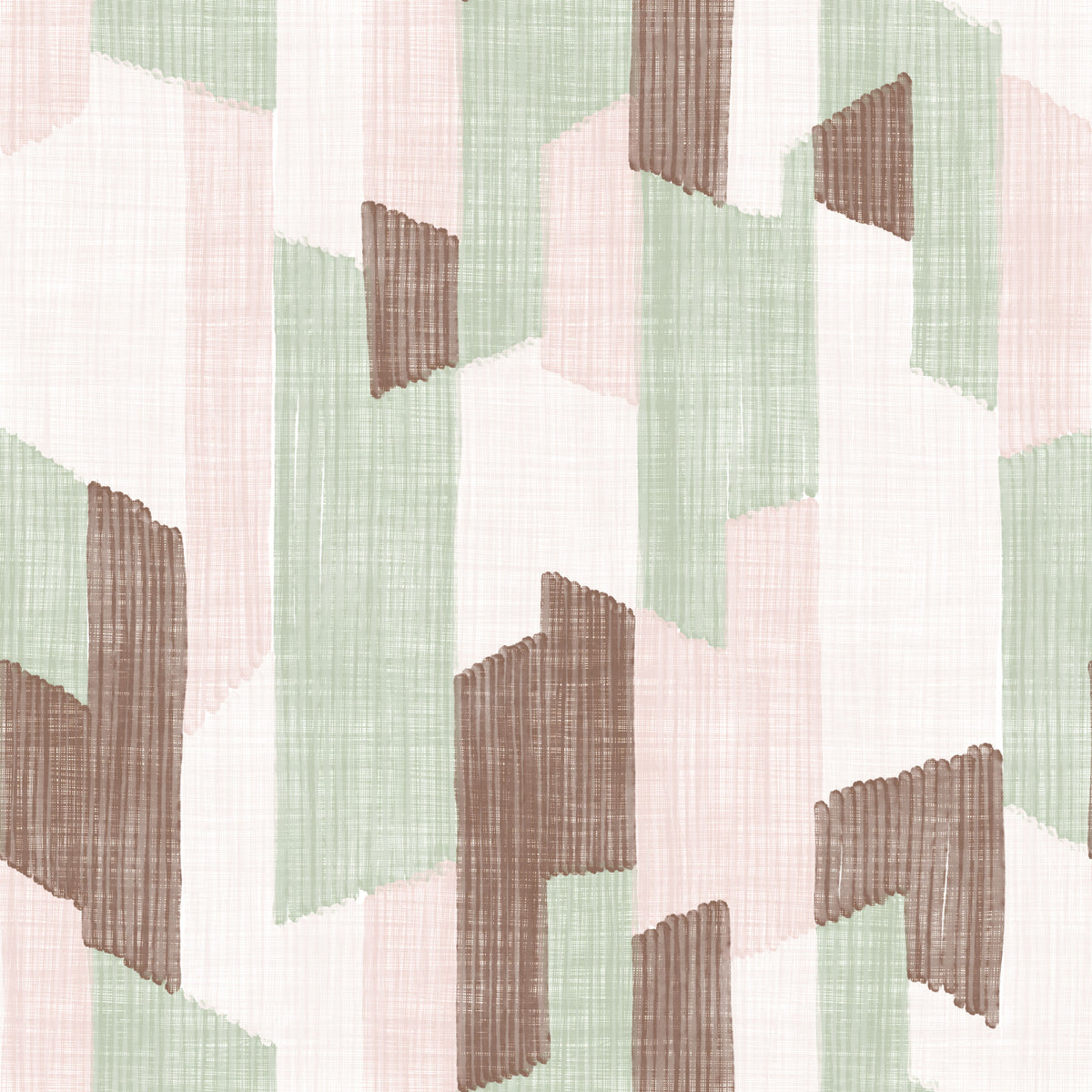 Modern Textured Hand Painted Geometries Delight Wallpaper⁠