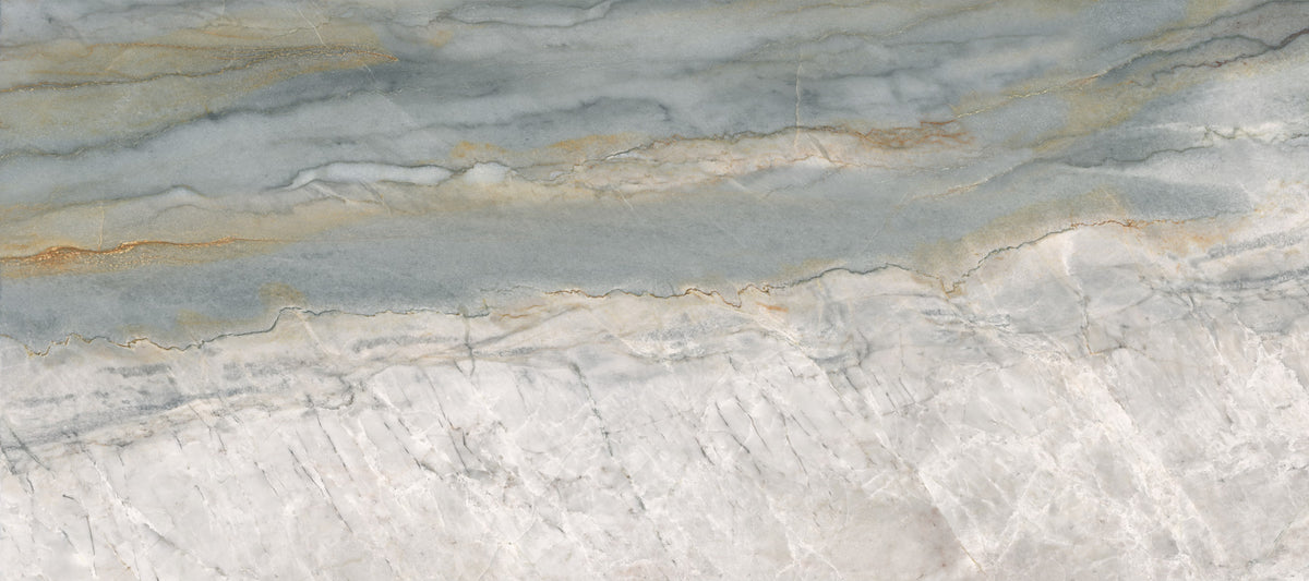 Serene Grey Marble Flow Wall Mural in your room — zoomed