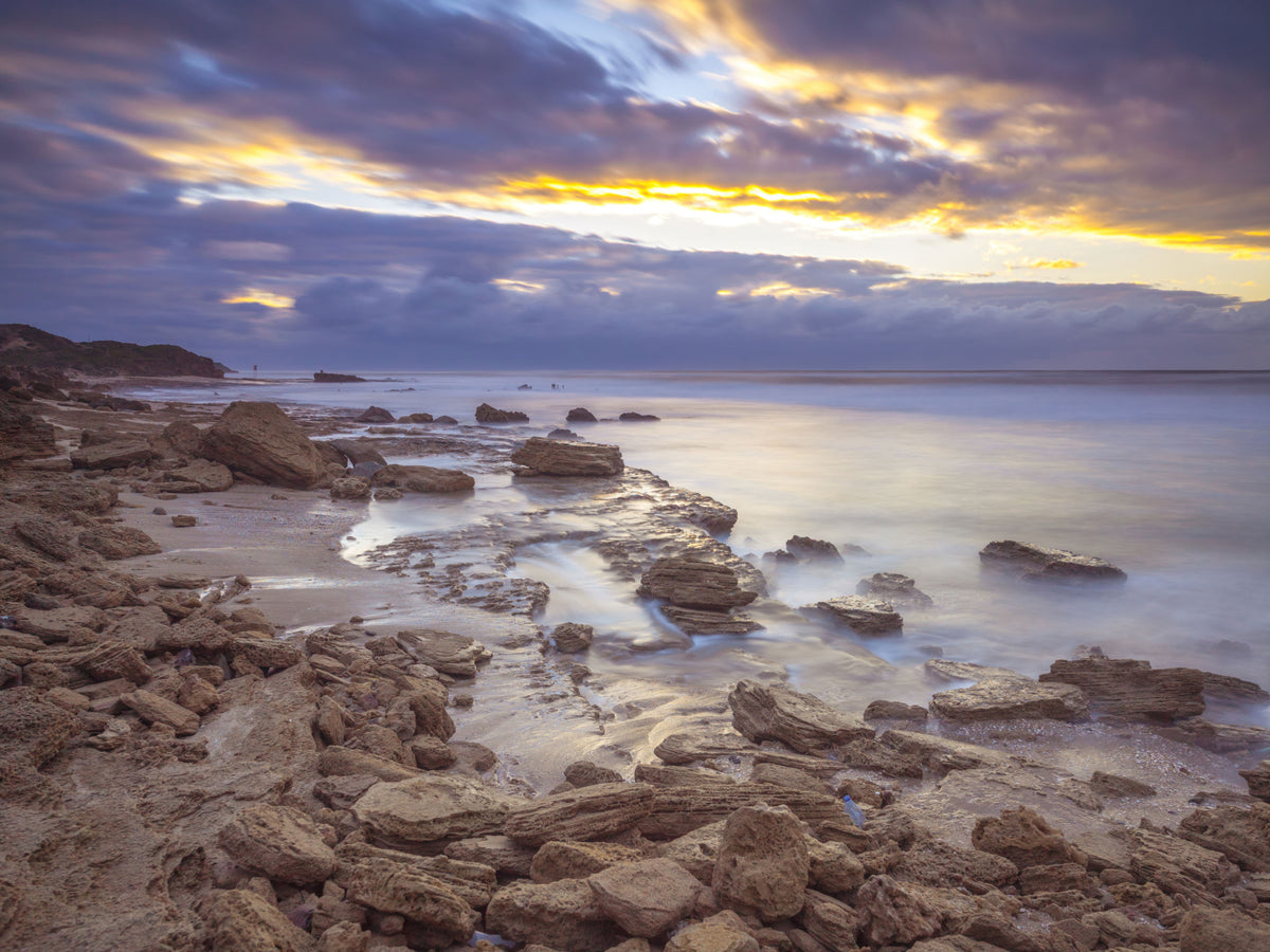 Twilight Rocky Shore Wall Mural