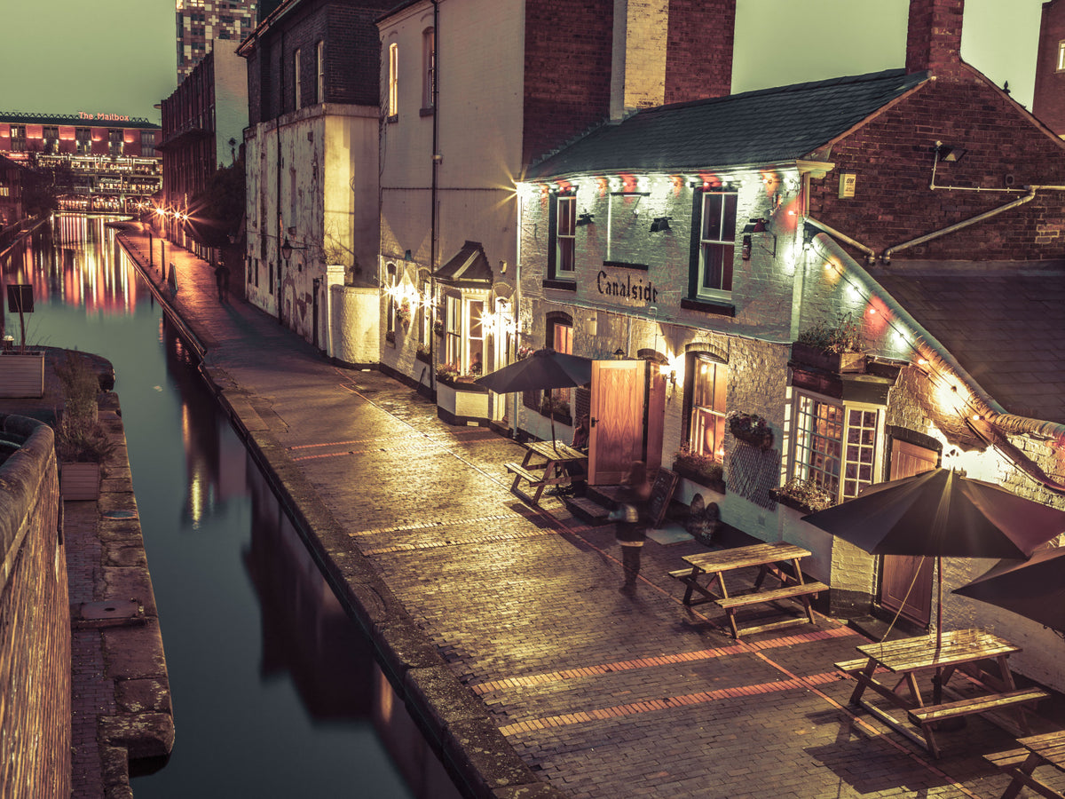 Evening Canal Side Path Wall Mural