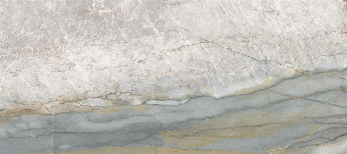 Serene Grey Veined Stone Wall Mural in your room — zoomed