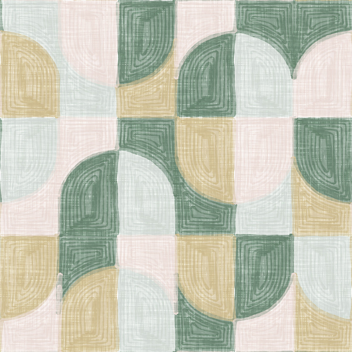 Bold Textured Hand Painted Geometries Beautifully Balanced Wallpaper⁠ in your room — zoomed