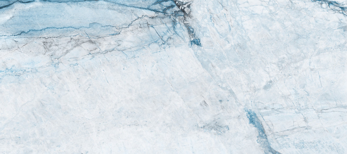 Cool Blue Marble Veins Wall Mural in your room — zoomed