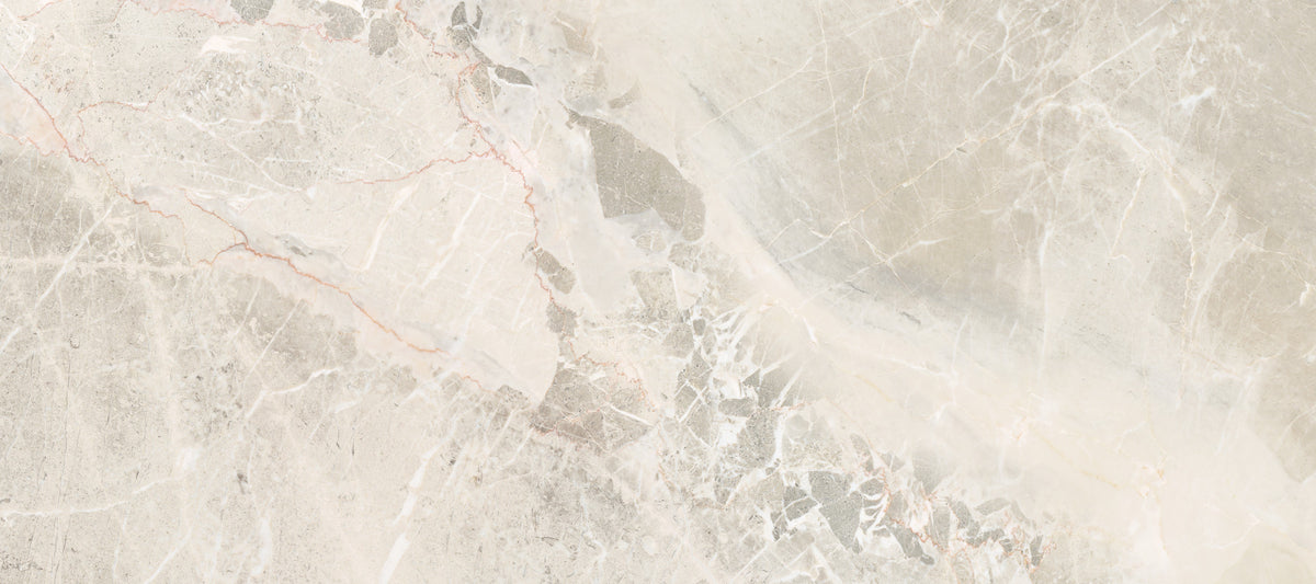 Natural Cream and Gray Marble Slab Wall Mural in your room — zoomed