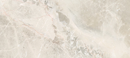 Natural Cream and Gray Marble Slab Wall Mural