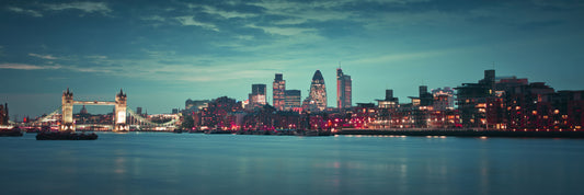 Thames River Metropolitan Dusk Wall Mural