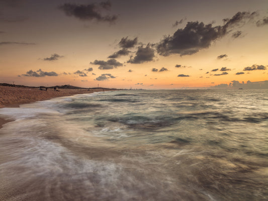 Amber Dusk Shoreline Wall Mural